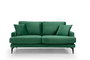 Atelier Del Sofa Sofá Papira 2 Seater Verde 2 Plazas Madera De Haya Poliéster Espuma